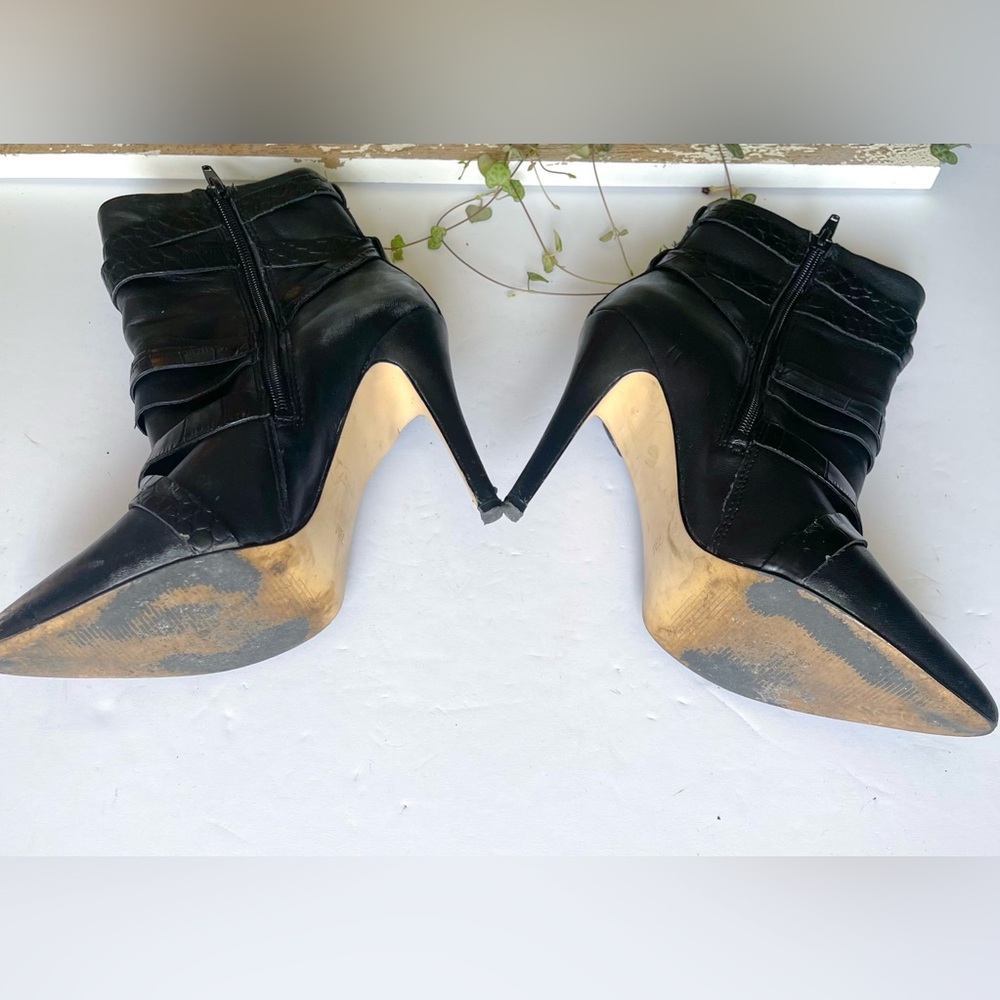 Guess Black Leather Heeled Booties - Picture 6 of 7